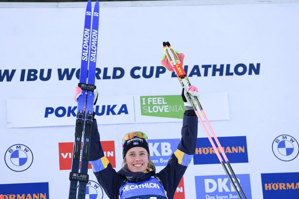 Elvira Öberg na Pokljuki dobila tudi zasledovalno preizkušnjo