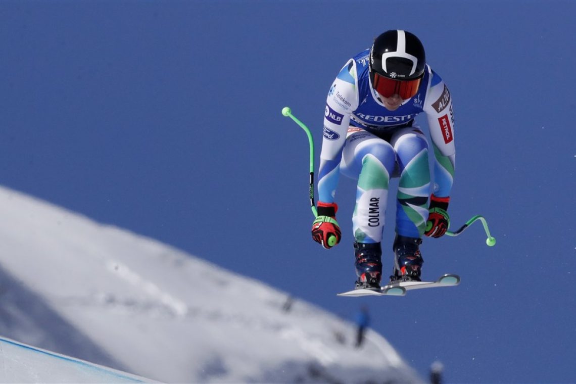 Ilka Štuhec deseta na startu smuka na progi Olympiabakken