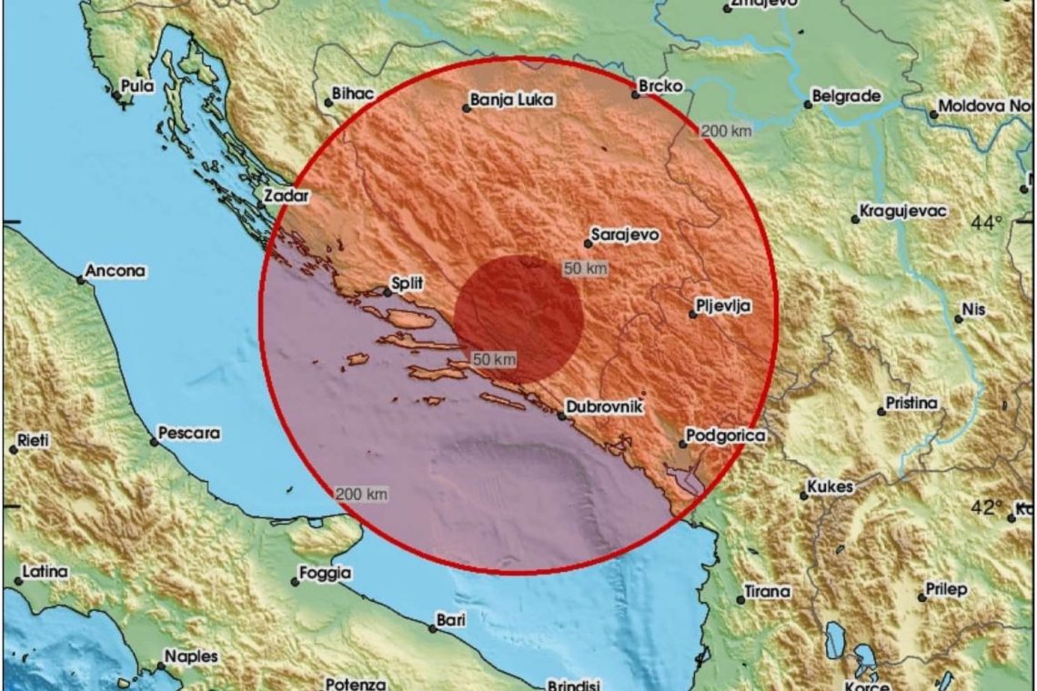 BiH stresel potres z magnitudo 4,6